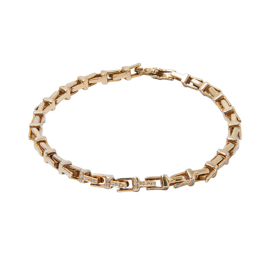 VENDIDO Pulsera en oro diseño tejido