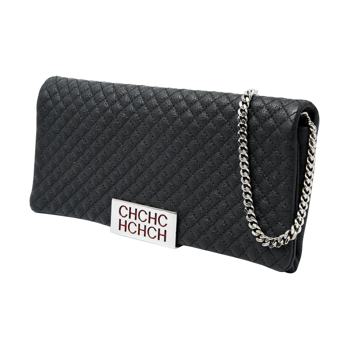 Clutch acolchada en negro