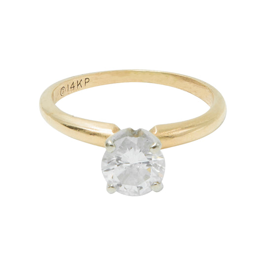 Anillo solitario 0.65 CT Oro amarillo